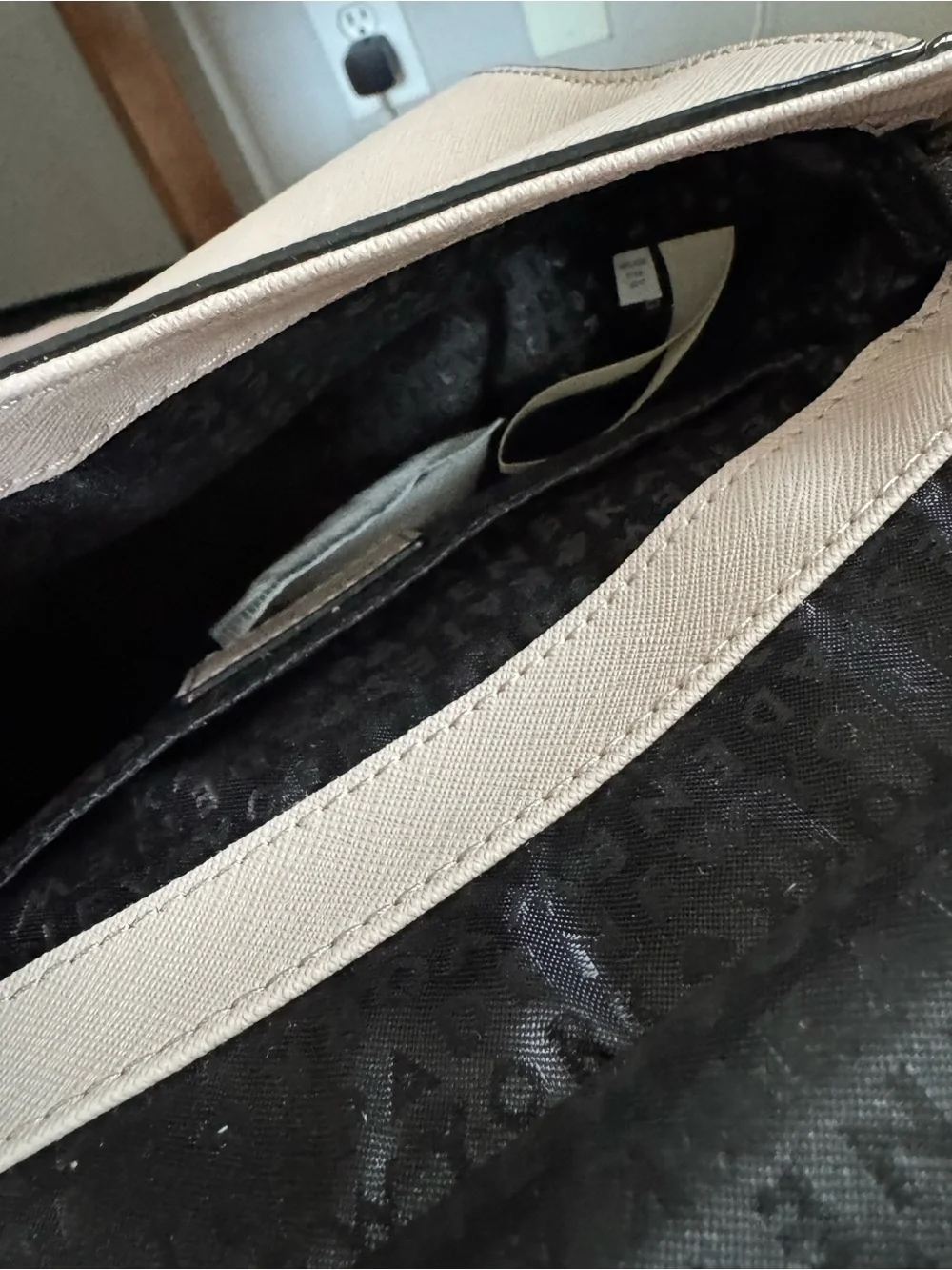 kate spade Two-Tone Black and Cream Structured Top-Handle Satchel